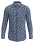 Desoto Bold Blooming Floral Pattern Overhemd Blauw