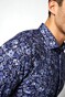 Desoto Bold Blooming Floral Pattern Overhemd Blauw