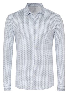 Desoto Bold Houndstooth Pattern Shirt Grey-Blue