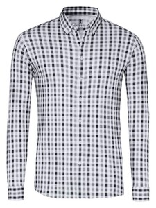 Desoto Casual Button-Down Multi Check Overhemd Grijs