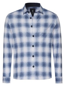 Desoto Casual Kent Check Flanel Overshirt Blauw