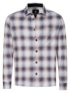Desoto Casual Kent Check Flanel Overshirt Zand