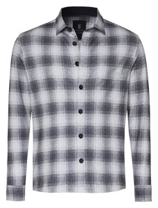 Desoto Casual Kent Check Flannel Overshirt Grey