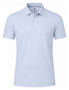 Desoto Casual Kent Oxford Cotton Poloshirt Light Blue