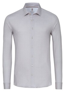 Desoto Casual Kent Twill Pattern Mélange Overhemd Beige