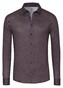 Desoto Casual Kent Twill Pattern Mélange Overhemd Chocolate