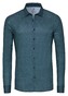 Desoto Casual Kent Twill Pattern Mélange Overhemd Groen