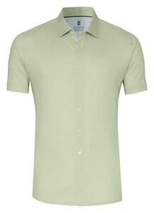 Desoto Casual Kent Uni Color Oxford Short Sleeve Overhemd Lime Green