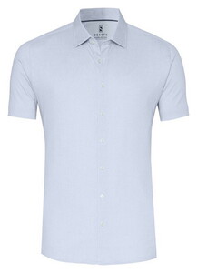 Desoto Casual Kent Uni Color Oxford Short Sleeve Shirt Light Blue