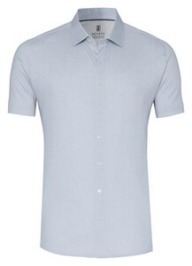 Desoto Casual Kent Uni Color Oxford Short Sleeve Shirt Light Grey