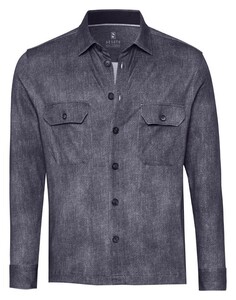 Desoto Casual Overshirt Denim Texture Navy