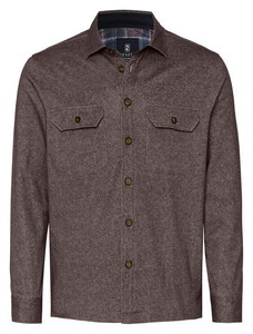 Desoto Casual Shacket Twill Overshirt Brown