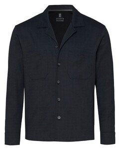 Desoto Casual Subtle Check Overshirt Zwart