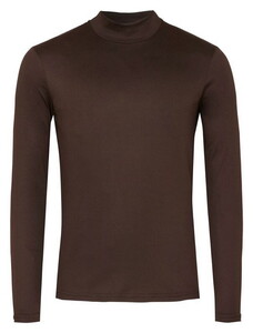 Desoto Casual Turtleneck Long Sleeve T-Shirt Brown
