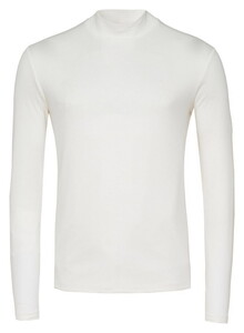 Desoto Casual Turtleneck Long Sleeve T-Shirt Off White