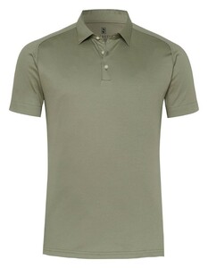 Desoto Casual Uni Color Cotton Piqué Polo Donker Groen