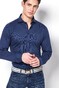 Desoto Cotele New Shark Fine Line Cotton Shirt Blue