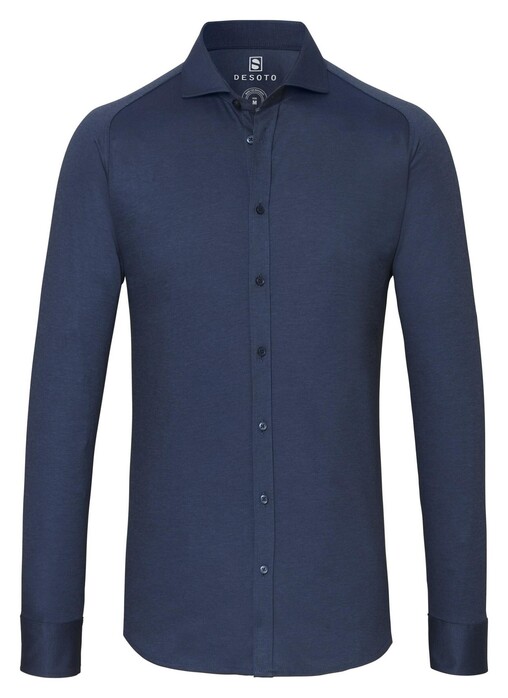 Desoto Cotele New Shark Fine Line Cotton Shirt Blue