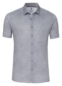 Desoto Denim Look Palm Fantasy Casual Kent Overhemd Licht Grijs