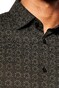 Desoto Dotted Flower Pattern Overhemd Zwart-Goud