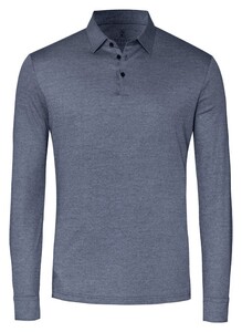 Desoto Essential Kent Long Sleeve Polo Blauw