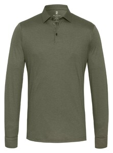 Desoto Essential Kent Long Sleeve Polo Forest Green