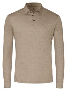Desoto Essential Kent Long Sleeve Polo Licht Bruin