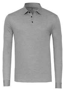 Desoto Essential Kent Long Sleeve Polo Licht Grijs