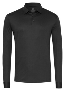 Desoto Essential Kent Long Sleeve Polo Zwart