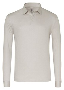 Desoto Essential Kent Long Sleeve Poloshirt Light Stone