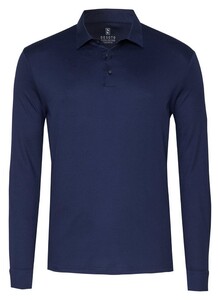 Desoto Essential Long Sleeve Polo Uni Color Dark Navy