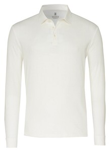 Desoto Essential Long Sleeve Polo Uni Color Poloshirt Off White