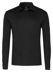Desoto Essential Long Sleeve Polo Uni Color Zwart