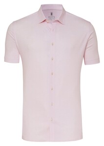 Desoto Essential Micro Diamond Pattern Short Sleeve Shirt Pink