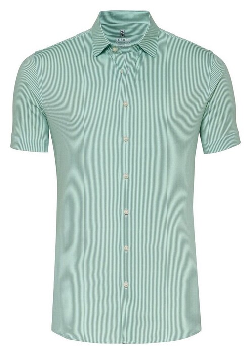 Desoto Essential Stripe Kent Collar Overhemd Groen