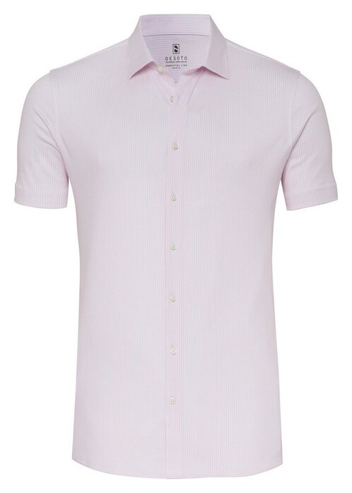 Desoto Essential Stripe Kent Collar Shirt Pink