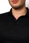 Desoto Fantasy Check Pattern Polo Long Sleeve Poloshirt Black