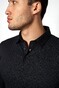 Desoto Fantasy Multi Waves Pattern Polo Long Sleeve Poloshirt Black