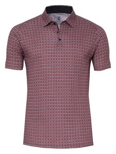 Desoto Fantasy Multicolor Mandarin Pattern Polo Mandarin-Multi