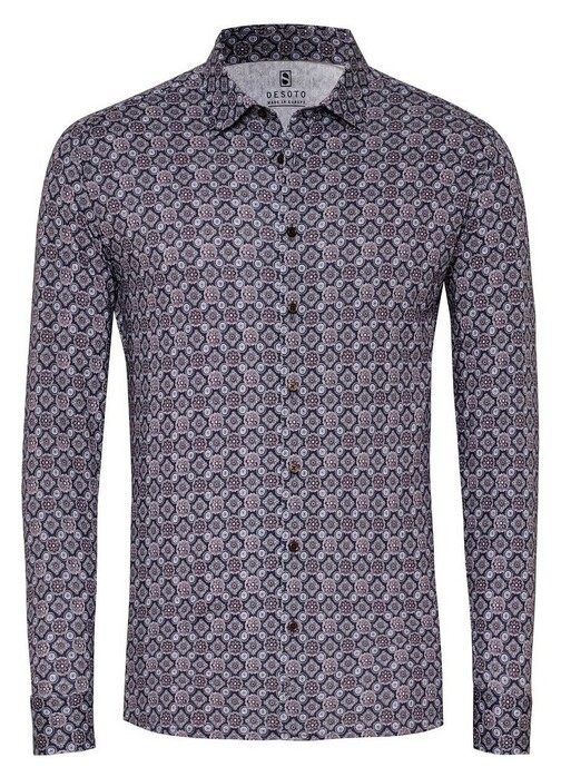 Desoto Fantasy Opulence Pattern Shirt Midnight