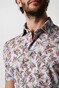 Desoto Fantasy Pineapple Pattern Polo Blue-Ruby Red