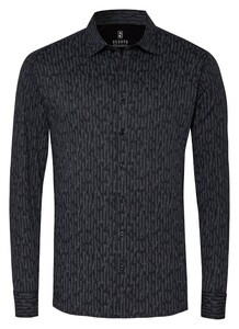 Desoto Fantasy Texture Pattern Shirt Black