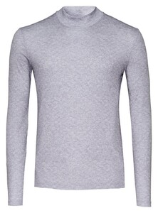 Desoto Faux-Uni Casual Turtleneck Flanel Trui Grijs