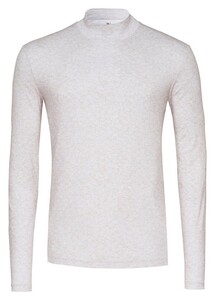 Desoto Faux-Uni Casual Turtleneck Flanel Trui Zand