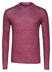 Desoto Faux-Uni Casual Turtleneck Flannel Pullover Red