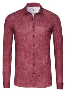 Desoto Faux-Uni Corduroy Casual Kent Overhemd Burgundy