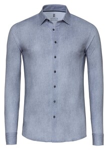 Desoto Faux Uni Denim Look Overhemd Grijs