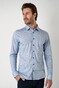 Desoto Flanel Look Casual Kent Collar Overhemd Licht Blauw