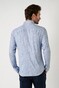 Desoto Flanel Look Casual Kent Collar Overhemd Licht Blauw