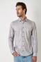 Desoto Flannel Look Casual Kent Collar Shirt Light Grey